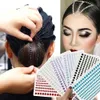 Tattoo Transfer selbstklebsives Haar Gesichtshaltzustone Mischgröße 3d Gesicht Juwelen Perlen Aufkleber Buntes Diamant Augenbrauen Make -up Frauen Fairy Schönheit 240426