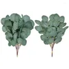 Fleurs décoratives plante verte artificielle fausse eucalyptus feuille de feuilles de plastique plantes simulation diy accessoire de mariage à la maison décoration de Noël