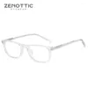 Solglasögon ramar zenottiska acetat optiska glas ramar kvinnor män ultralätt liten rektangel icke-recept glasögon klara linsglasögon