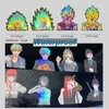 Transfert de tatouage dessin animé Holographic Anime Stickers Laser Motorcycle Anime Sticker de fenêtre de voiture lenticulaire pour ordinateur portable Hot25 Designs 240427