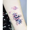 Trasferimento tatuatore vrouwen waterdichte tijdelijke adesivo tatuaggio tatuaggio nero rosa nera multicolore vlinder bloem tateeages trasferimento dell'acqua arte tatuaggio finto 240427