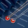 Pendant Necklaces 925 Silver Amulet Necklace Natural Shell Red Agate Plated Thick Gold Classic Light Luxury Good-looking Versatile Clavicle Chain
