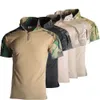 Taktyczne koszulki Męskie T-shirt Airsoft Tactical T-shirt wojskowy safari wojskowy koszula bojowa koszulka kolorowa kule odzież 8xl plus garnitur myśliwski 240426