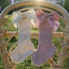 Kinder Socken Baby Girls Big Bow Socken Kinder Prinzessin Spanisch Ananas Stil Kleinkinder Langknie hohe Socken hohl Out Baby Floor Socken