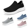 Livraison gratuite hommes femmes chaussures de course à plat respirant gris noir rose bleu entraîneurs pour hommes sneakers sport gai