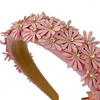 Supplies de fête Bandeau de fleur de tissu élégant pour femmes large bande de cheveux coréen hairhoop dropship