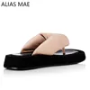 Псевдоним Mae Fashion Flip-Flops Женская летняя открытая улица 2024 Новый стиль корейская версия Толстая подошва Увеличение высокой степени текстуры повседневная пляжная обувь