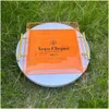 Frühstückstabeln Fabelhafte Orange Veuve Clicquot Champagner Servieren von Brandneue Drop Lieferung Hausgarten Housekeeping Organization Kitc OTG7D