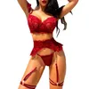 Bras sets porno lingerie sexy femme en dentelle de dentelle et de saut de saut de saut de saut costumes érotiques sous-vêtements Sexi babydolls Lenceria