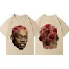 T-shirts voor heren heren t-shirt basketbalspeler Rodman Grafische gedrukte korte sles hiphop streetwear oversized tee shirt kleding zomer 2024 J240426