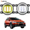 EEMRKE Led Fog Lights Assembly 30W/ 40W for Dongfeng H30 Cross 2014-2018 with Clear Lens + Angel Eyes DRL Daytime Running Lights 12V PTF Car Accessories