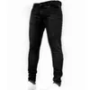 Calças de jeans masculinas calças de calça de jeans de cor sólida Casual Casual Slim Clothes de trabalho masculino Retro Lavagem PLUS PLUNTAS LENTA PALTAS DE LAVAÇÃO Jeansl2404