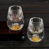 Wine Glasses Sake Double Shochu Crystal Cup Glass Hard Liqueur Foil High-end Liquor Luxury Bottom Gifts Bar Vodka Gold Tea