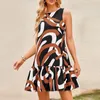 Casual jurken best verkopende dames elegante outfits zomer bloem mouwloze holle rug boho jurk vestido mujer elegante elegante