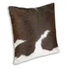 Pillow Cow Vow Fur Cow Hide Throw Case pour canapé 3D PRÉGENTEUR MOTEUR ANIMAL PIEUR CEuir nordique couverture d'oreiller