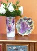 Vases Ceramic Vase Decoration Living Room Flower Arrangement High-end Floral Home Plate Tea Can