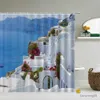 Douchegordijnen Mediterrane landschap Douche Gordijnen Badkamer Douchegordijn 3D Stoffen Badgordijn Waterdicht Badscherm 180*200 cm