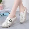 Casual Shoes Women Leather Cut Out Ladies Half Loafers Flat Moccasins Slippers Zapatillas Mujer