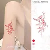 Tattoo Transfer Y2K Pink Schmetterling Temporäre Tattoos für Frauen Arm Romantic Sakura wasserdichte Tattoo Aufkleber Kunst dauerhaft sexy falsche Tattoo 240426