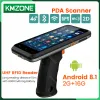 Acessórios 5,5 polegadas PDA Android 8.1 Grip de alça vermelha 1d 2d Zebra Barcode Scanner WiFi 4G Bluetooth Data Collector com Pistol Grip GPS