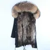 Mens Down Parkas 2022 Men Winter Jacket Natural Raccoon pälsrockar Huven Varma långa jackor plus storlek 7xl Male tjock riktig kappa