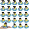 Sand Play Water Fun 24 sets of summer beach fun denim rubber duck mini yellow duck bathroom toy bathtub shower duck toy birthday swimming pool party Q240426