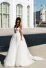 Elegante Appliqued 2024 Trouwjurken Beading A Line Beach Bridal Jurken Tule Bride Dress Vestidos de Novia