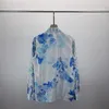 Moda havaí letra floral impressa camisas de praia designer masculino camisa de boliche de seda camisas casuais homens de verão de manga curta camisa de vestido solto s-xxl #a3