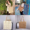 Bags Ladies Beach Grass Woven Bag Women's Shoulder Handbag Large Capacity Hook Needle