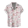 Мужские повседневные рубашки гавайские 3D Принт Сексуальные девушки мужские блузки с коротким рукавом для блузки