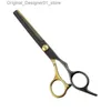 Hair Scissors New 6-inch cutting thin styling tool hair clippers stainless steel salon hair clippers regular flat tooth blades Q240426