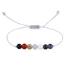 Bracelets de charme bracelet de perle en pierre naturelle cristal pour femme homme lovers lovers bijoux de mode corde ajusté en couple tressé cadeau