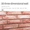 Klistermärken 12st 3D Brick Wall Sticker Selfadhesive PVC Wallpaper för sovrum vattentäta oljeproof kök klistermärken diy hemväggsdekor