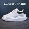Casual Shoes Women's Flat Lace-Up Wedge Heel White Sneakers Sports Running Pu Leather Street Travel Tenis Feminino