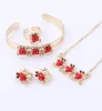 Baby Jewelry Sets Goldcolor Boes Oreing Ring For Children Lovely Animal Pendant Collier Set Bracelet Kids Gift8926232