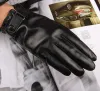 Autumn Men Business Sheepskin Leather Gloves Winter Full Finger Touch Screen Black Gloves Riding Motorcycle Gloves