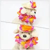 Vêtements de chien Hawaiian Prew chapeau de chemise décontractée accessoires de vêtements de fête à thème tenue po