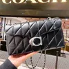 Женская плечо средняя макияж Coache Tabby Bag Suckys Sudbag Серебряная цепь кожа