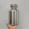 2000ML Stainless Steel Drinking Water Bottle Cycling Camping Hiking Silver Outdoor Travel Quality Portable Sports Drink Bottle 240416