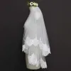 Wedding Hair Jewelry błyszcząca cekinowa koronkowa krótka zasłona ślubna 2 t noła nośna z bling cekinami koronki grzebień białe akcesoria w zasilanie kości słoniowej
