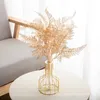 Dried Flowers Artificial Plants Gold Fake Flowers Plastic Grass Wedding Arrangement Leaves Autumn Home Party Supplies Christmas Decorations