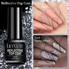 تلميع الأظافر Lilycute 7ml Glitter Glitter Gliter Plair Semi Demi Farmling Nail Nail Nail Art Base Top Coa Y240425