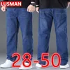 Męskie dżinsy dżinsy Męskie Largesised High Etym Denim Fabric odpowiednie dla ludzi z nadwagą Largesised Spodnie 45150 kg dżinsy Hombre szerokie nogi dżinsy Pantalon Hommel24