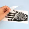 Tattoo Transfer 8 Pairs/Set Professional Henna Stencil Temporary Hand Tattoo Body Art Sticker Template Wedding Tool Flower Tattoo Stencil Kit 240427