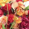 Kwiaty dekoracyjne sztuczne jedwabne rośliny róży ROLED PANEL KWIATOWY PANEL WALL HALL DOMOWE DEKORNIKA WEDNOWA DEKORACJA ZAWARUJE
