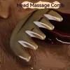 Plaque de grattage de corne naturelle Gua Sha Board Spa Massage Tool Ox Horne chinois Masse-corps du corps traditionnel Grandincheur Acupuncture 240416
