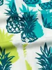 Men's Casual Shirts Mens Pineapple Print Hawaiian Shirt - Short Sleeve Button Up Beach Shirt for Summer Casual Wear and Aloha Vibes 240424