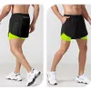 Men's Shorts 2023 Sport Shorts Men Sportswear Double-deck Training Short Pant Summer 2 In 1 Beach Homme Clothing Jogging Gym Running Shorts d240426