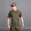 Tactical T-shirts Summer tactical T-shirt mens military camouflage mens T-shirt jacket quick drying vest Hombre size S-5XL 240426