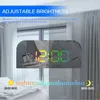 Schreibtischtischuhren farbenfrohe Spiegel digitaler Wecker Temperatur Datum 2 Anzeigemodus Nachtmodus Snooze 12/24H Dual USB -Ausgangsanschluss Elektronische LED -Takt